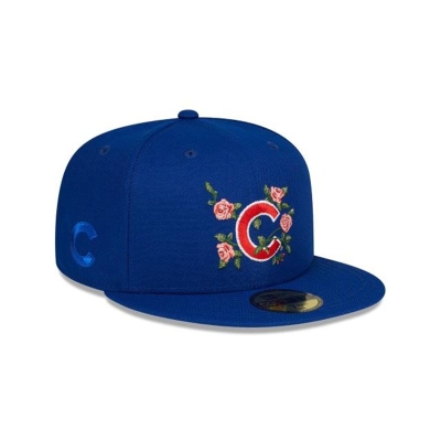 Chicago Cubs Gorra | New Era MLB Bloom 59fifty Fitted Cap Mexico - Azules